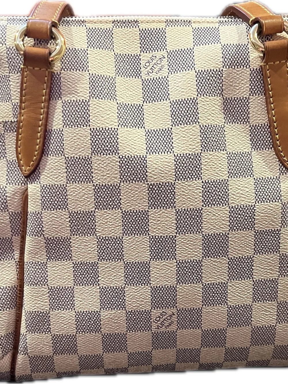 Authentic Louis Vuitton Totally PM Damier Azur Tote - Entrupy Certified